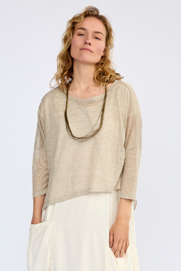 Linen Loose Fit Asymmetrical Top (Elsewhere Brand)