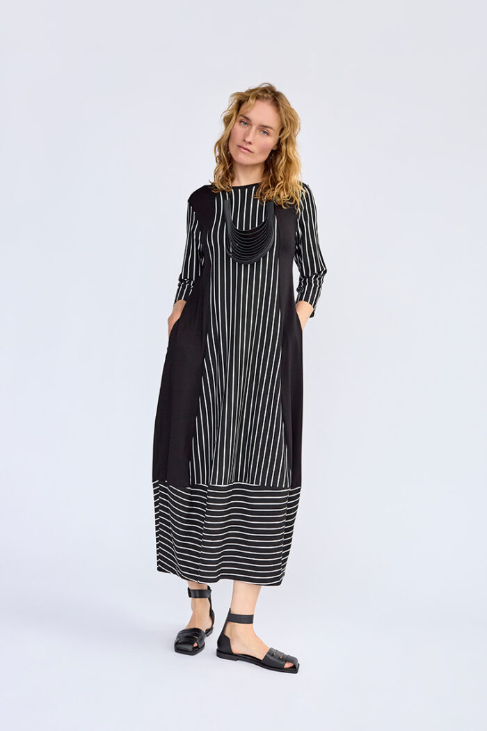 Stripe Jersey Maxi Dress (Elsewhere Brand)