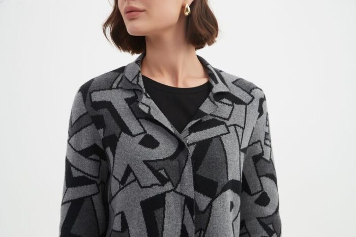 Letter Block Zip Cardigan (Tirelli Brand) - Image 6
