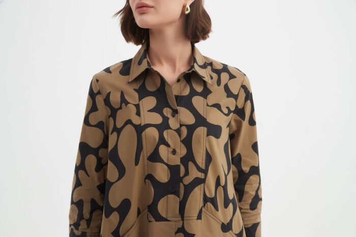 Handkerchief Hem Print Shirt (Tirelli Brand) - Image 6