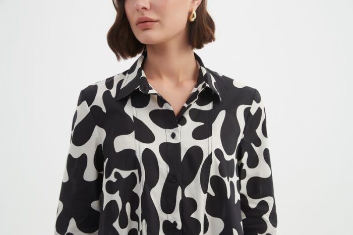 Handkerchief Hem Print Shirt (Tirelli Brand) - Image 3