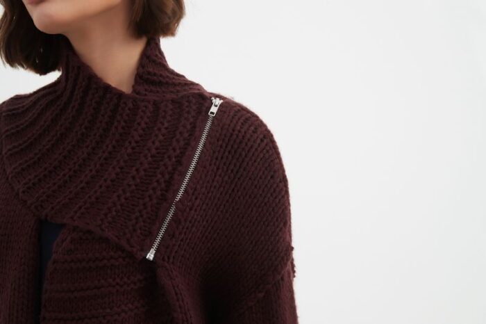 Zip Collar Cardigan (Tirelli Brand) - Image 3