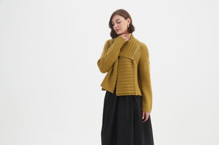Zip Collar Cardigan (Tirelli Brand) - Image 4