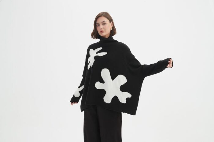 Splatter Print Knit Sweater (Tirelli Brand) - Image 2