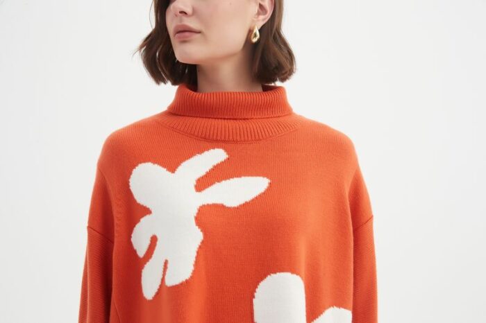 Splatter Print Knit Sweater (Tirelli Brand) - Image 5