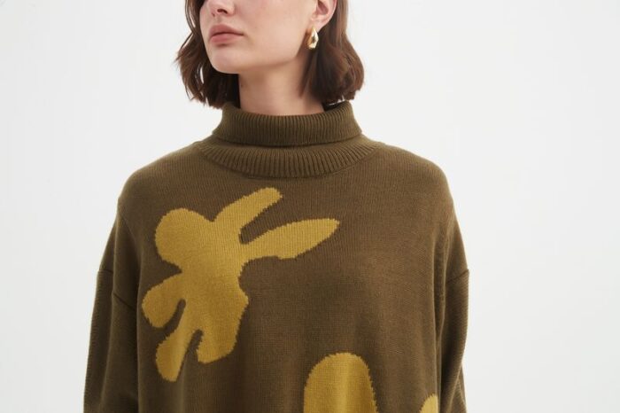 Splatter Print Knit Sweater (Tirelli Brand) - Image 7