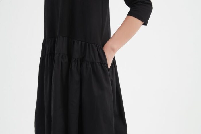 Drop Waist Combi Dress (Tirelli Brand) - Image 3
