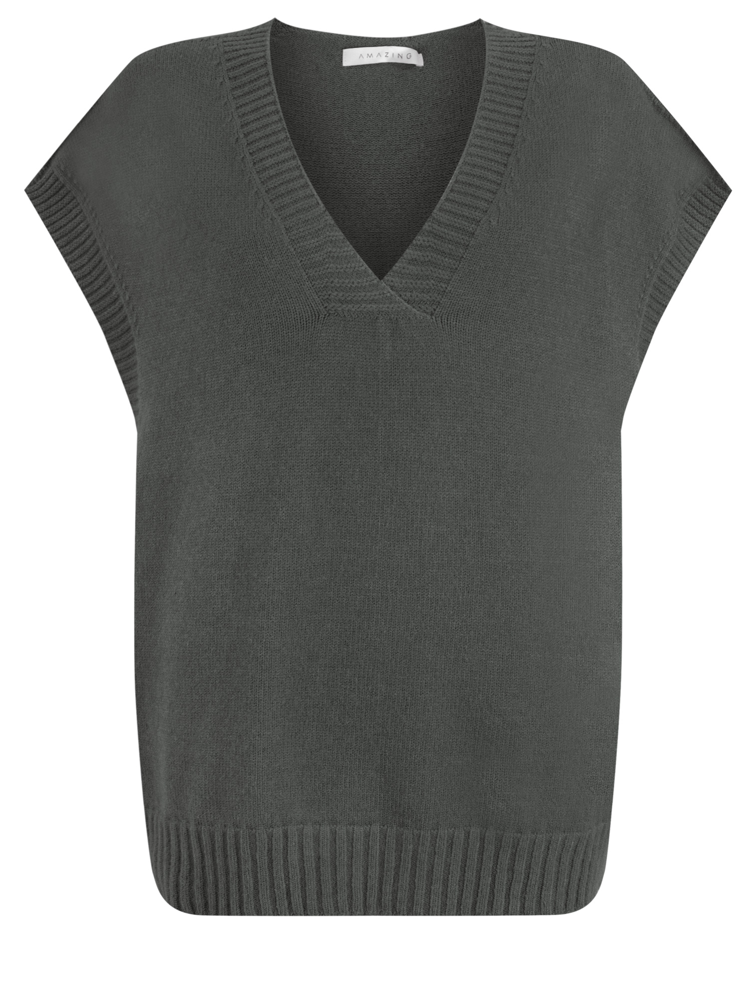 PIRIE V NECK EASY FIT KNITTED VEST (AMAZING BRAND) - Image 3