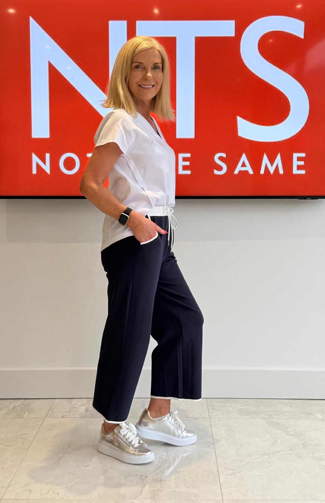 Wide Leg Culotte with Trim Feature (Pinns Brand) - Image 2