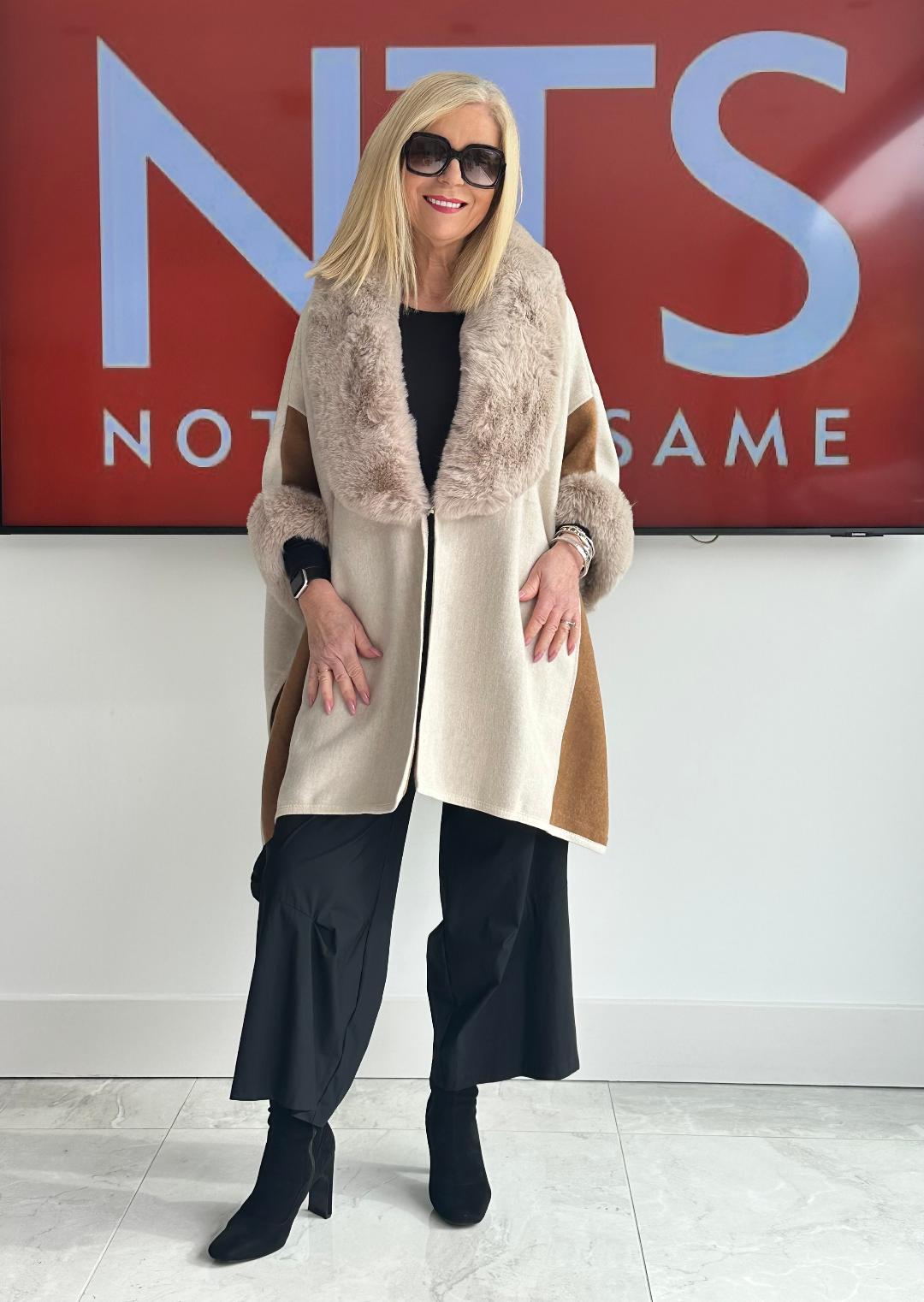 Faux Fur Winter Shawl (Pia Rossini Brand)