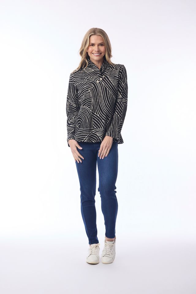 Top with Asymetric Neckline (Orientique Brand)