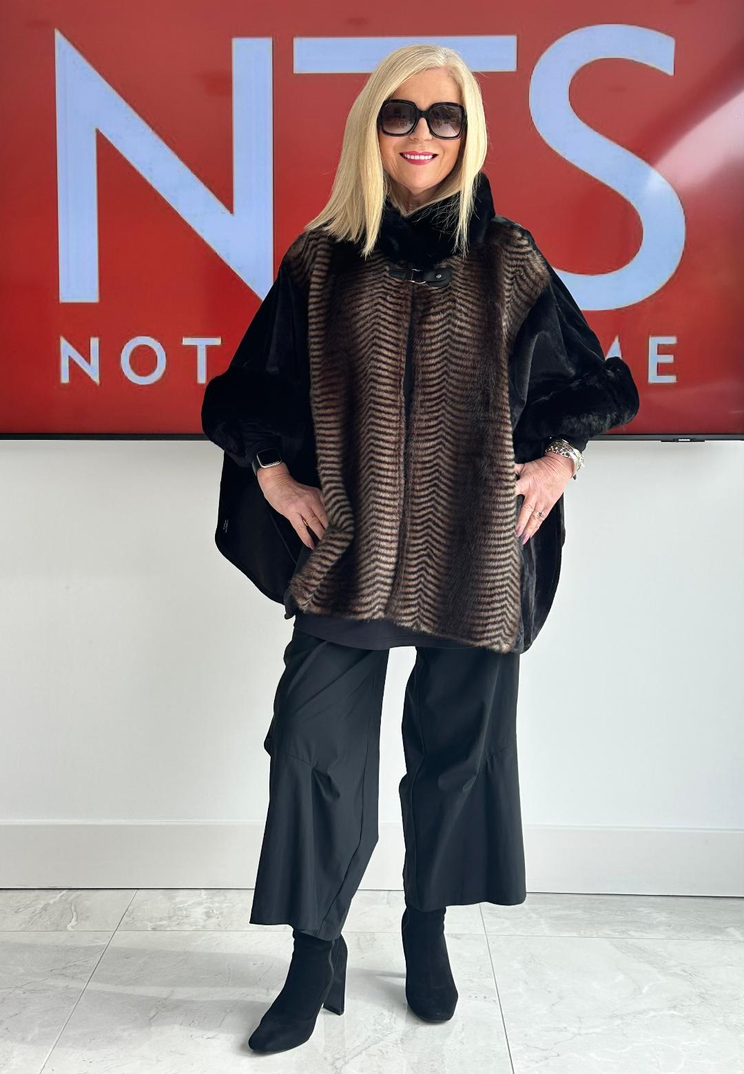 Faux Fur Cape (Pia Rossini Brand)
